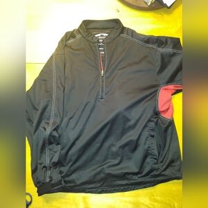 Men's Black and Red Half-Zip Jacket Sun mounta
